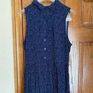 H&M Divided blue dotted collared dress